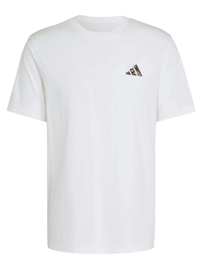 Adidas T-shirt Camo, t-shirt maniche corte da uomo bianca