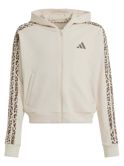 Adidas Seasonals Animal Full Zip Hoodie, felpa Unisex bambino beige
