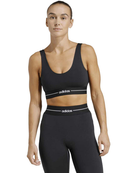 Adidas Hyperglam Light Support Bra, reggiseno sportivo da donna nero