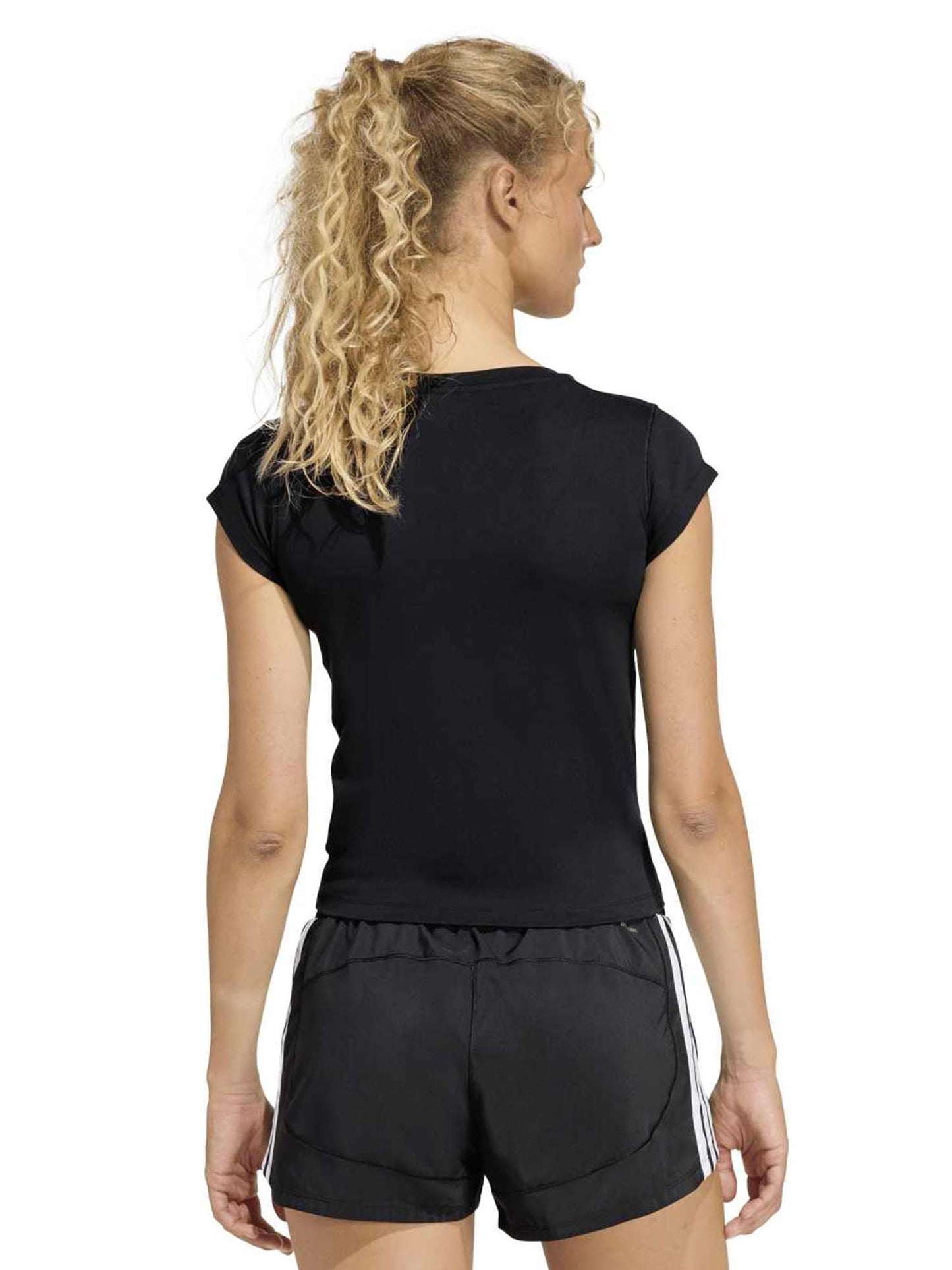 Adidas Hyperglam Baby Tee, t-shirt da donna nera