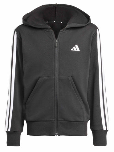 FELPA NERA ADIDAS CON CAPPUCCIO+ZIP DA BAMBINA