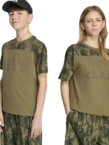 Adidas b. tee camo t-shirt da bambino/a oliva