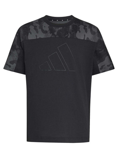 Adidas B. Tee Camo, maglia maniche lunghe Unisex bambino nera