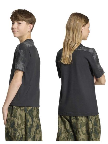Adidas B. Tee Camo, maglia maniche lunghe Unisex bambino nera