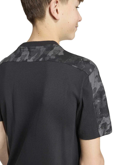 Adidas B. Tee Camo, maglia maniche lunghe Unisex bambino nera
