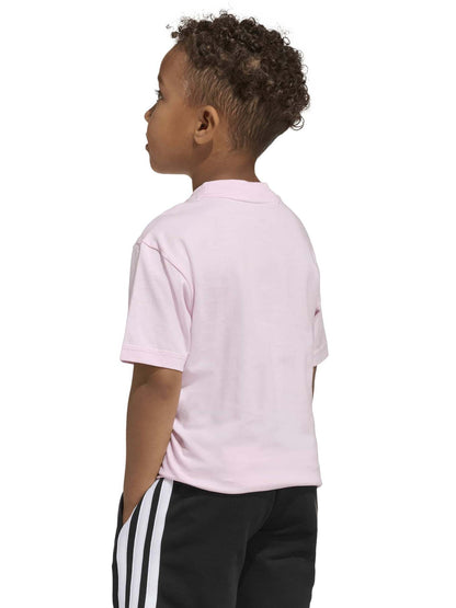 Adidas KD6001 Pink, t-shirt a maniche lunghe unisex bambino rosa