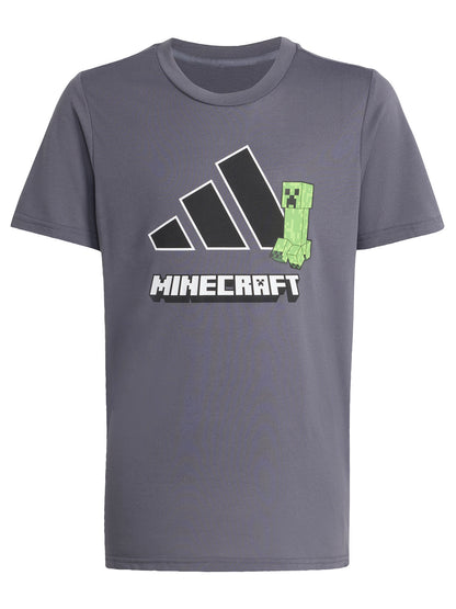 T-shirt training bimbo/a Adidas Minecraft grigia