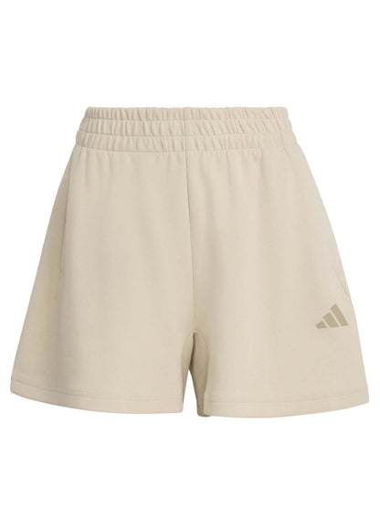 Shorts beige Adidas Future Icons da donna in cotone e poliestere