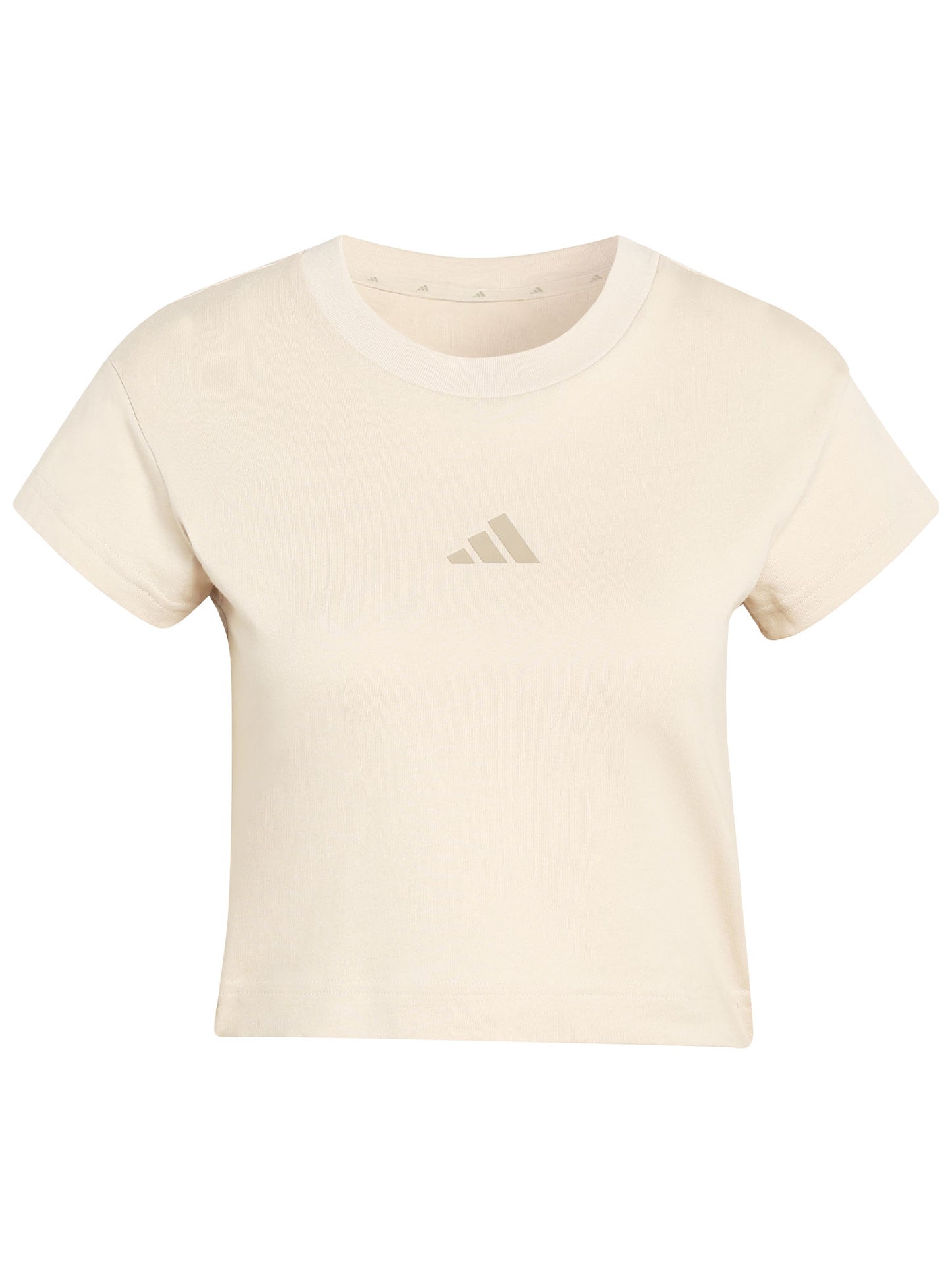 T-SHIRT CROP BEIGE ADIDAS DA DONNA