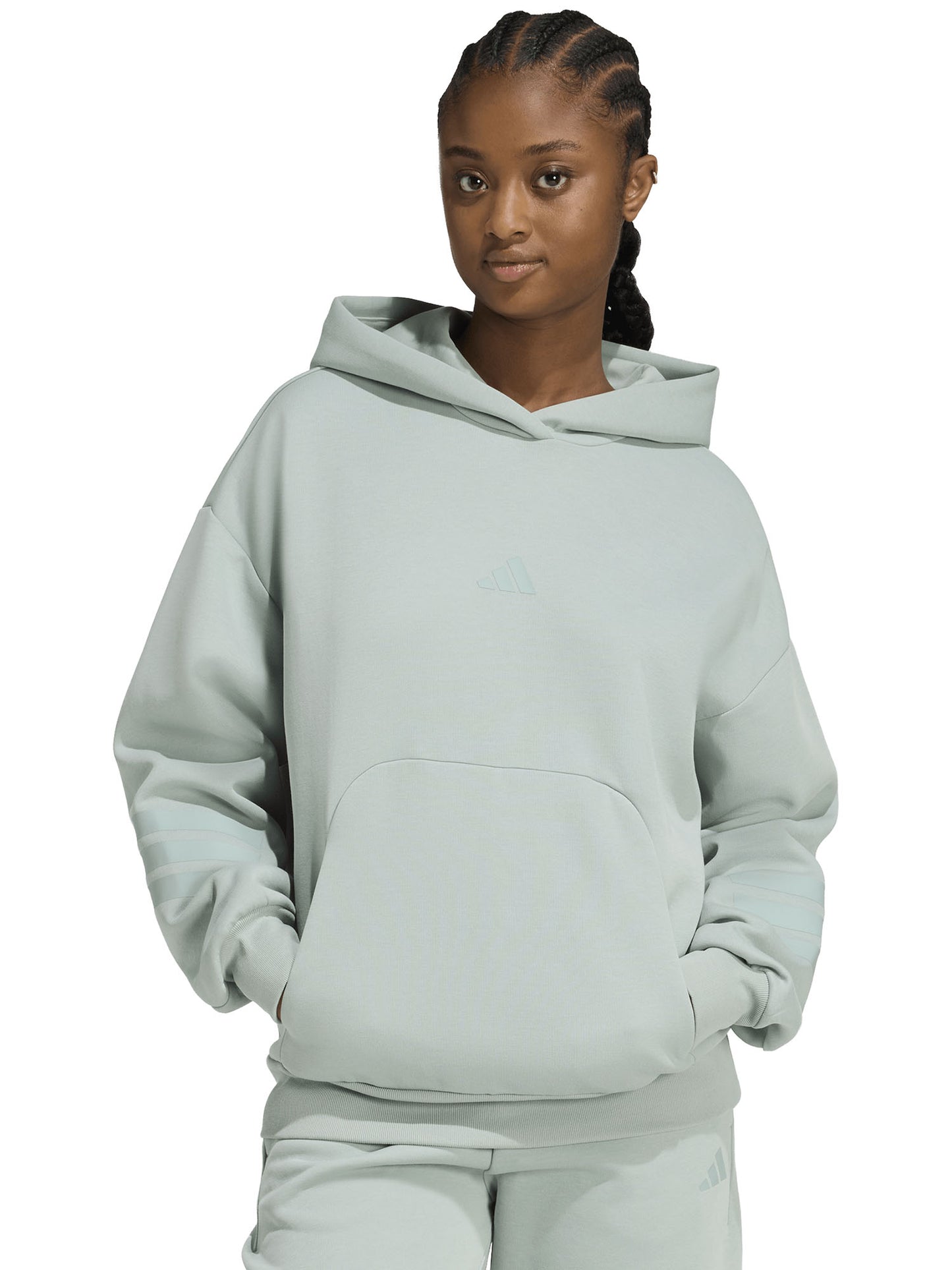Felpa con cappuccio Future Icons Adidas da donna verde