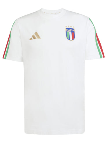 T-SHIRT CALCIO BIANCA ADIDAS FIGC DNA ITALIA  DA UOMO