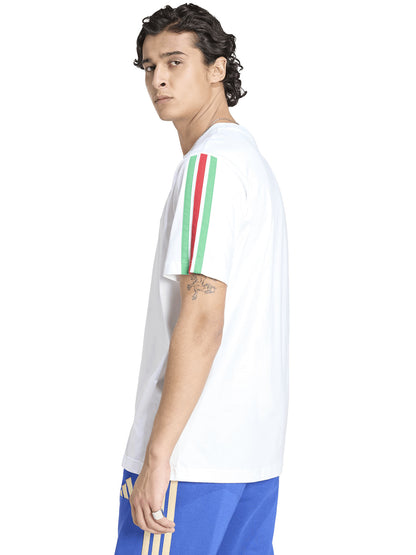 T-SHIRT CALCIO BIANCA ADIDAS FIGC DNA ITALIA  DA UOMO