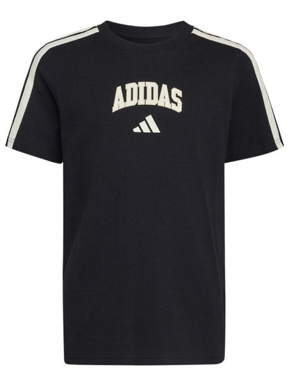 Adidas Collegiate Graphic, t-shirt a maniche lunghe Unisex bambino nero