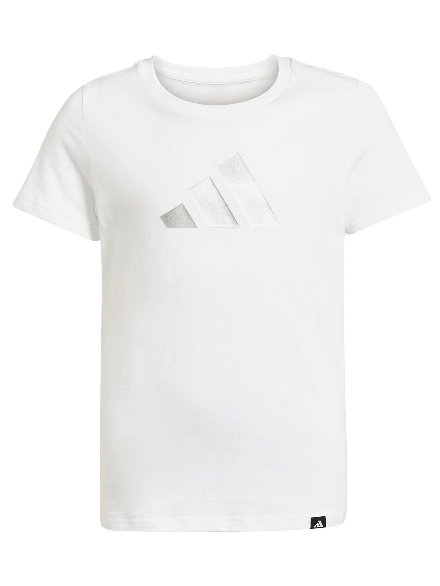 T-SHIRT BIANCA ADIDAS CON LOGO GLAMOUR DA BAMBINA