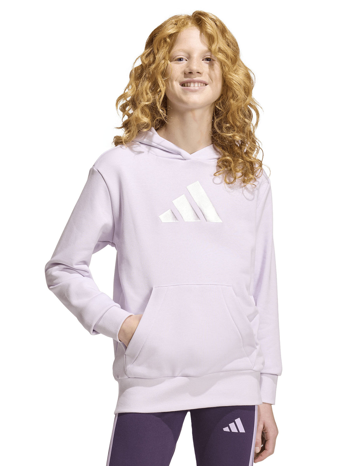 Adidas g felpa capp. da bambino/a lavanda