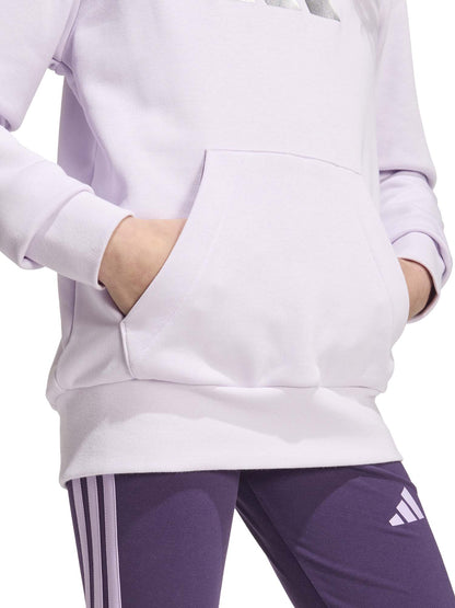 FELPA LILLA ADIDAS CON CAPPUCCIO DA BAMBINA