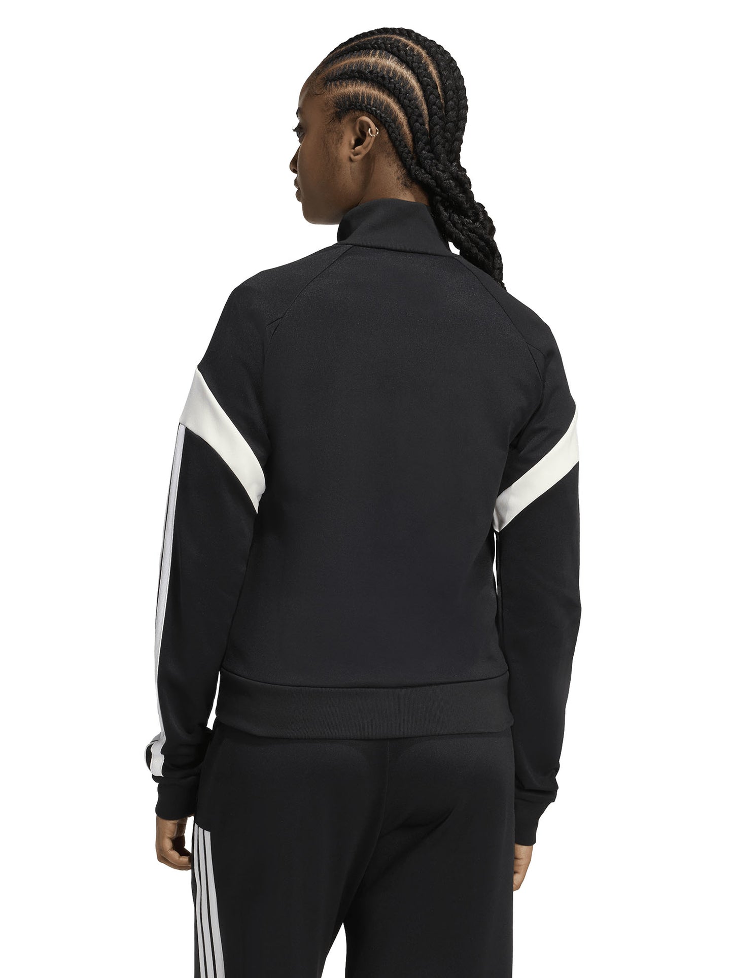 Felpa Adidas The House of Tiro da donna nera con zip