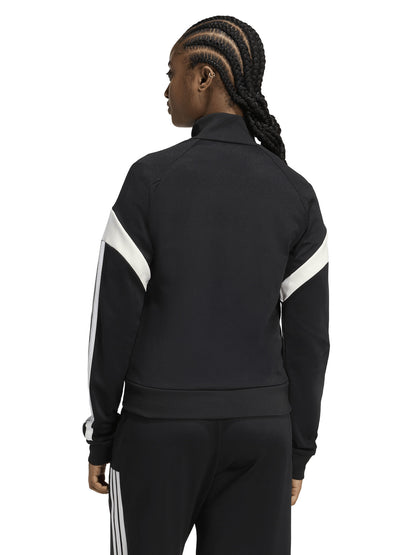 Felpa Adidas The House of Tiro da donna nera con zip