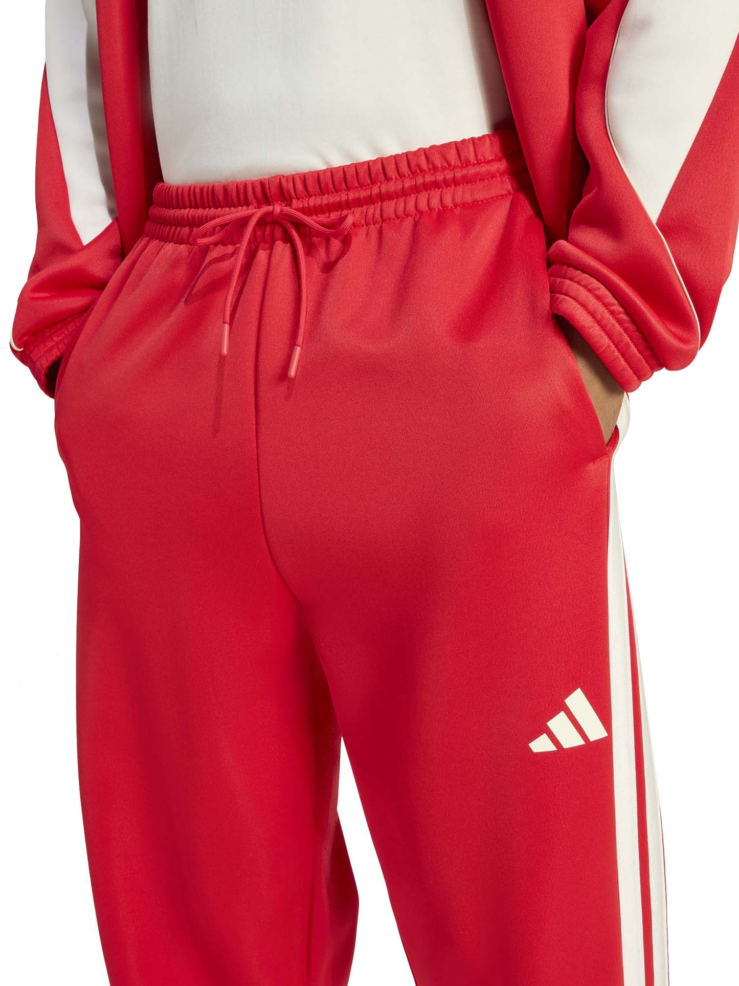 Pantaloni sportivi Adidas Stadium rossi da uomo dal fit regular