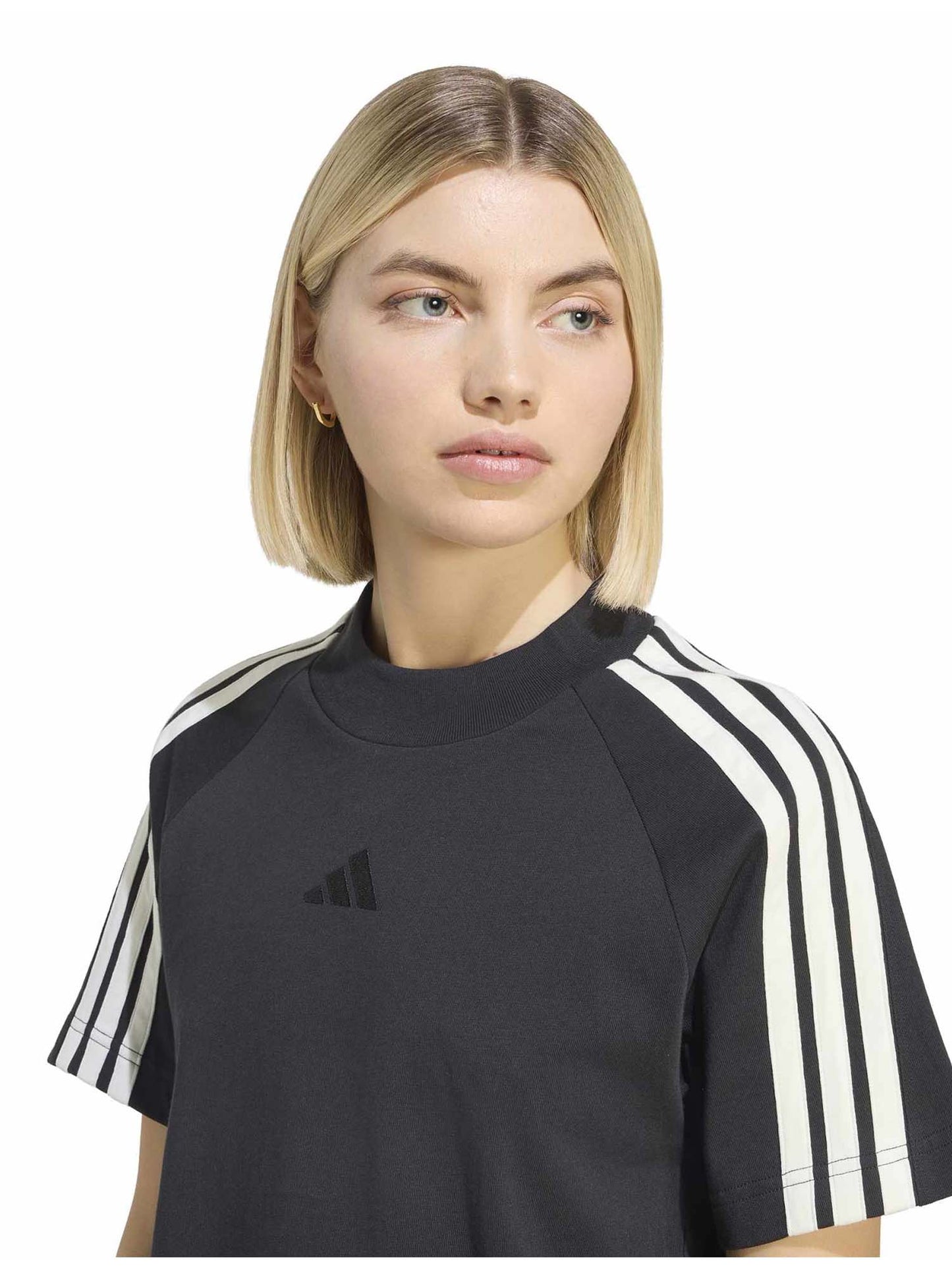 Adidas Kit 3-Stripes, t-shirt maniche corte da donna nera