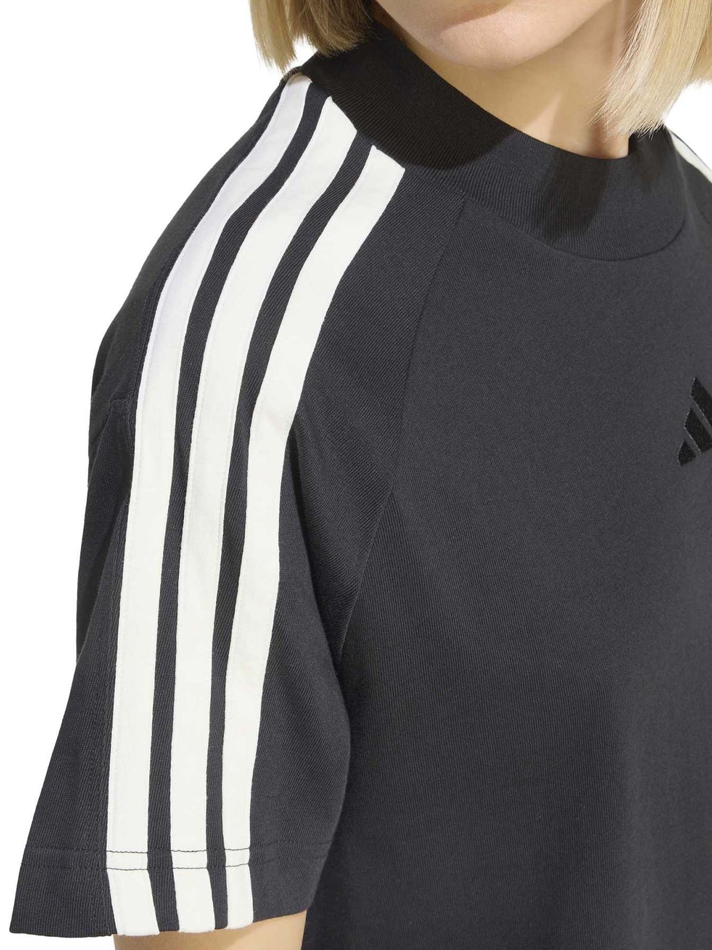 Adidas Kit 3-Stripes, t-shirt maniche corte da donna nera