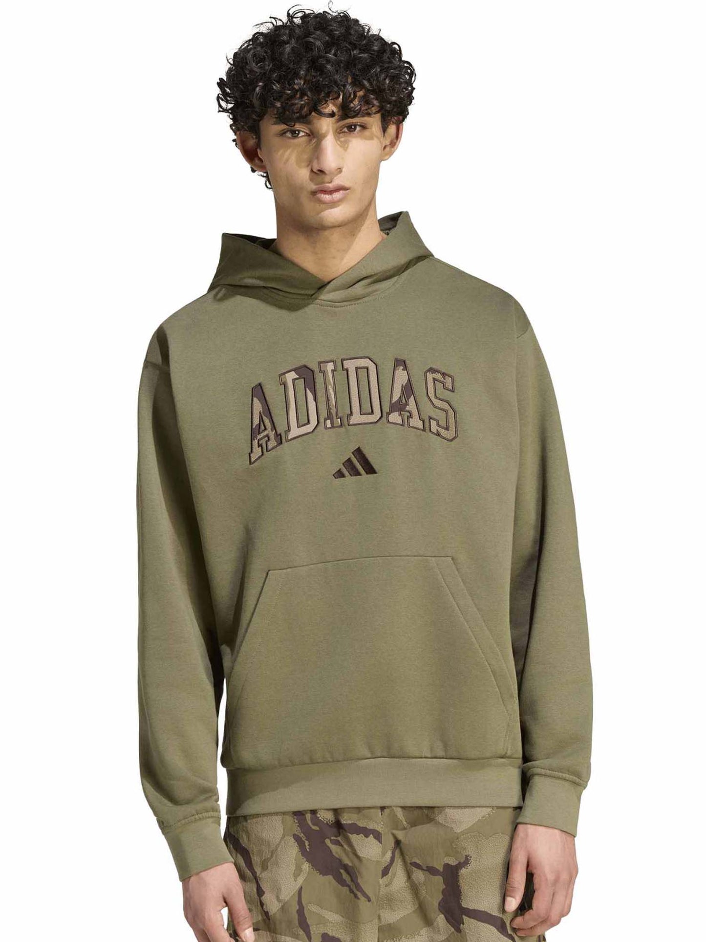 Adidas Seasonal Essentials Camo, felpa da uomo verde