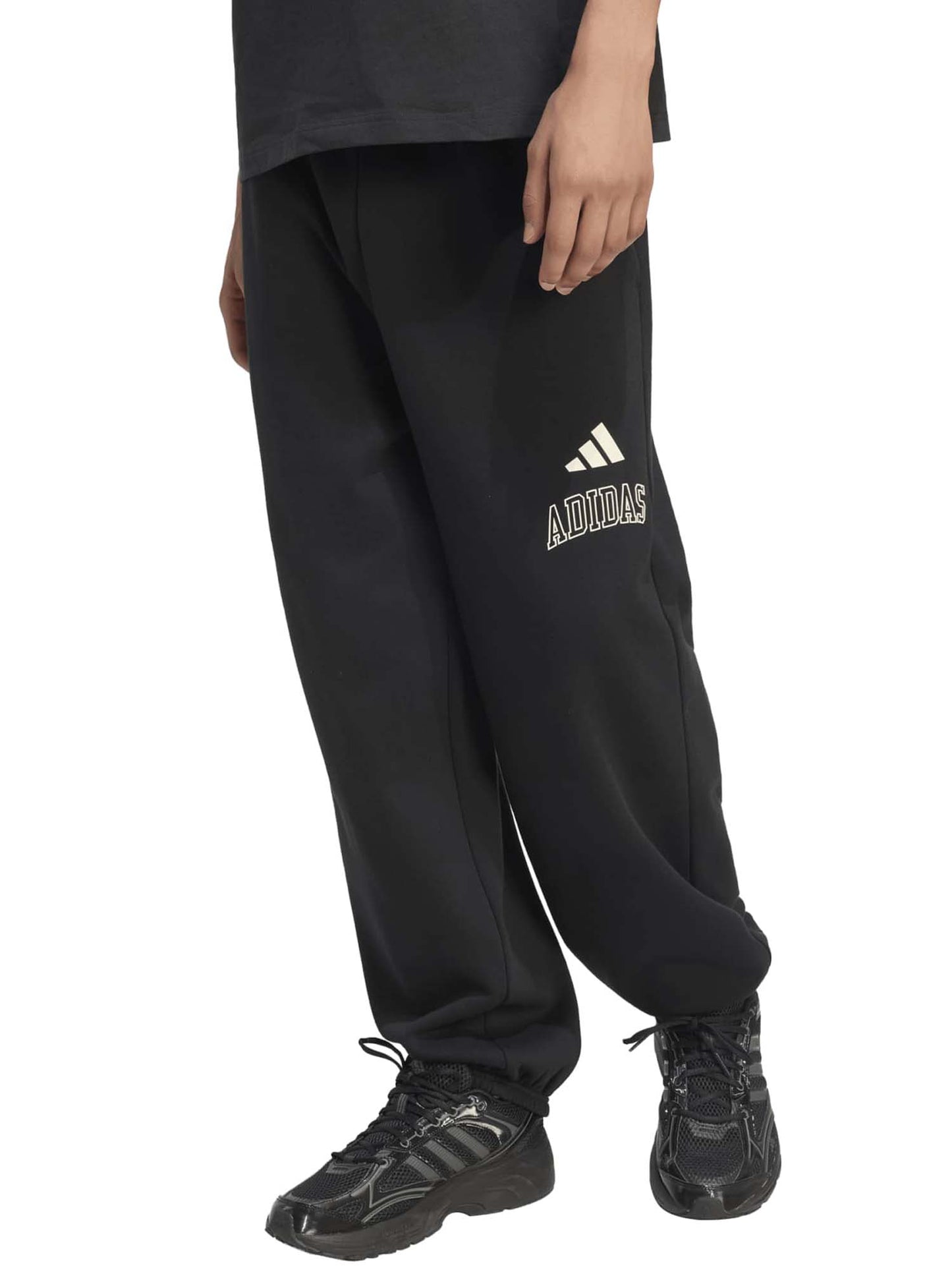 Adidas Seasonal Essentials Collegiate Fleece, pantalone da uomo nero