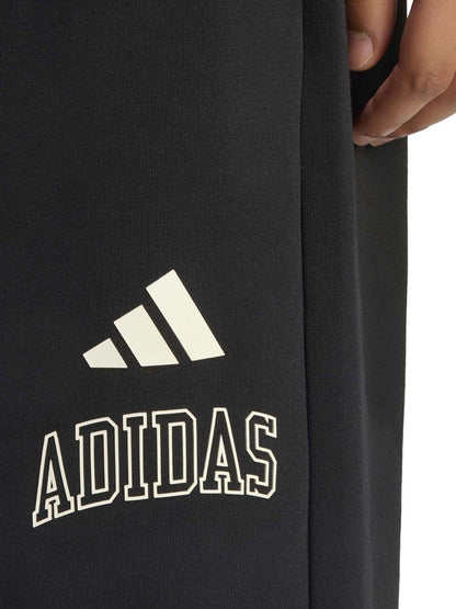Adidas Seasonal Essentials Collegiate Fleece, pantalone da uomo nero