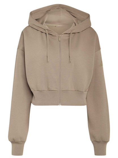 Adidas Felpa Ess Fl, felpa da donna marrone