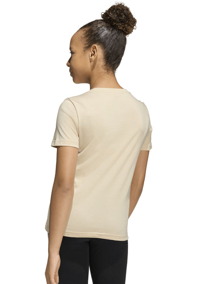 T-shirt beige Adidas a maniche corte per bambina