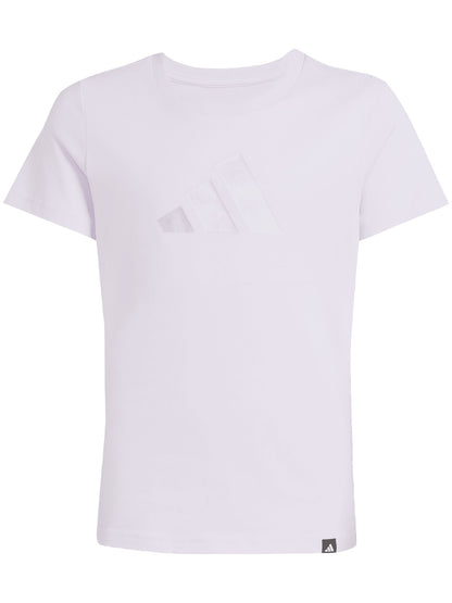T-shirt lilla Adidas Glam da bambina con logo sportivo