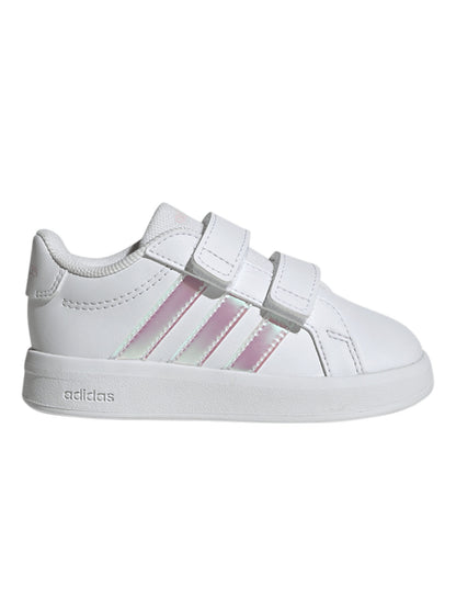 Adidas grand court 2 sneakers td da bambino/a bianco argento