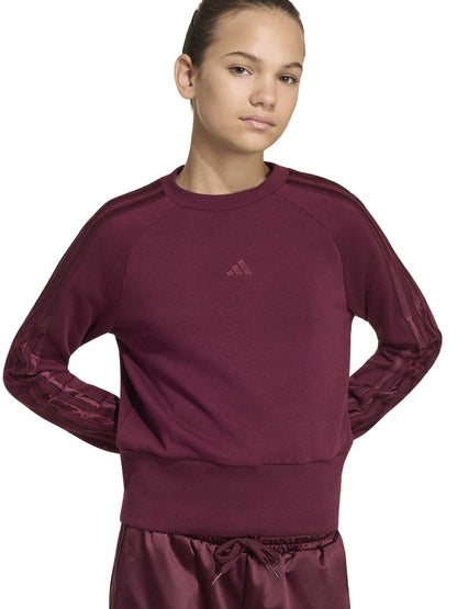 Adidas Satin, felpa Unisex bambino bordeaux