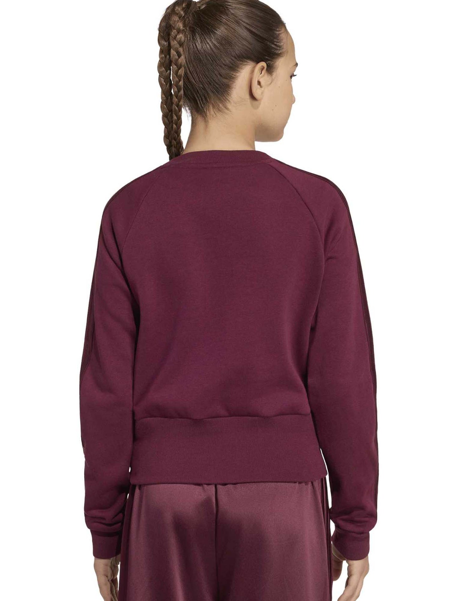 Adidas Satin, felpa Unisex bambino bordeaux