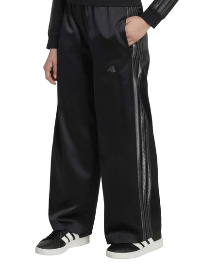 Adidas Satin Wide Leg Pant, pantalone unisex bambino nero