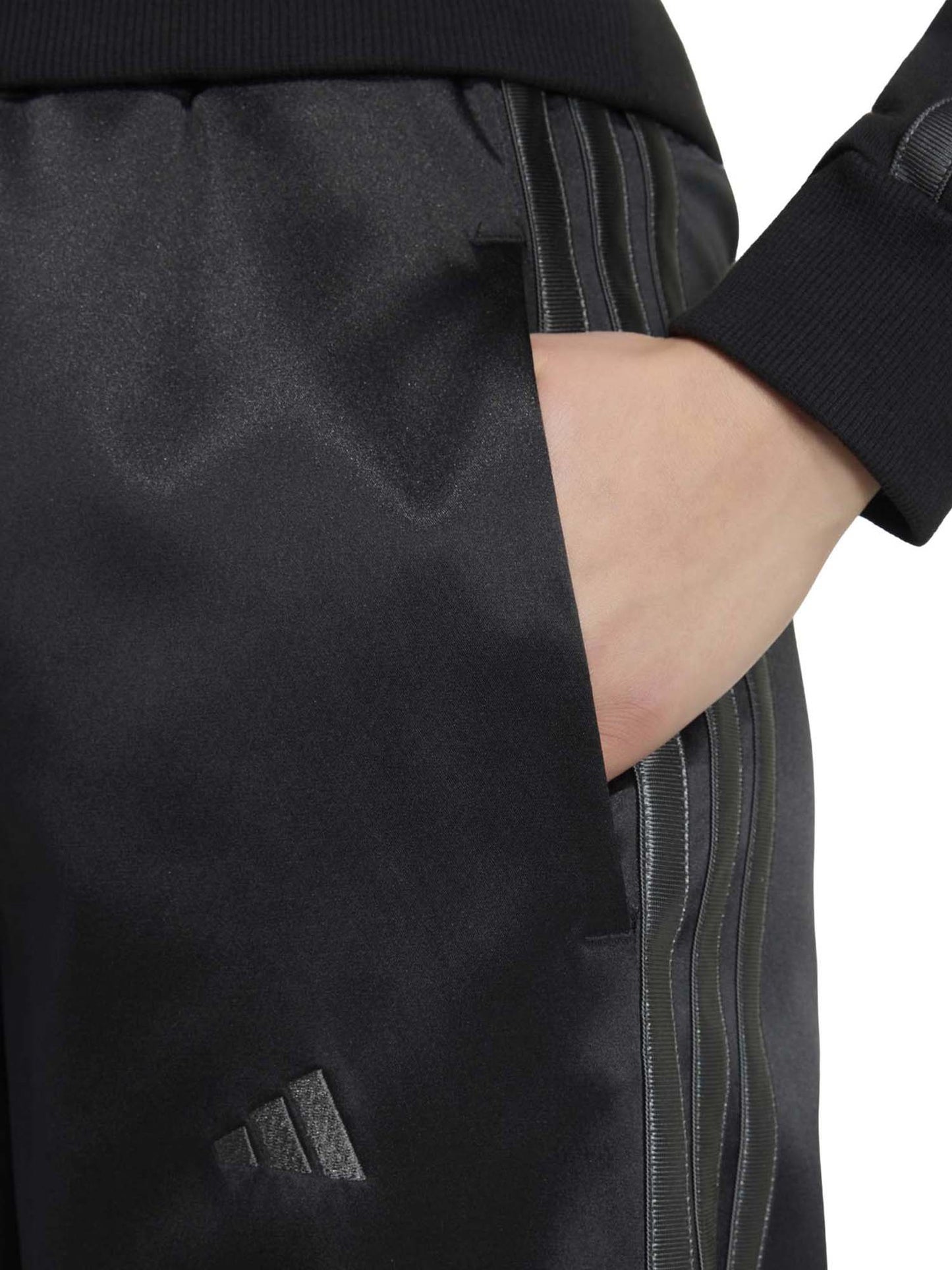 Adidas Satin Wide Leg Pant, pantalone unisex bambino nero