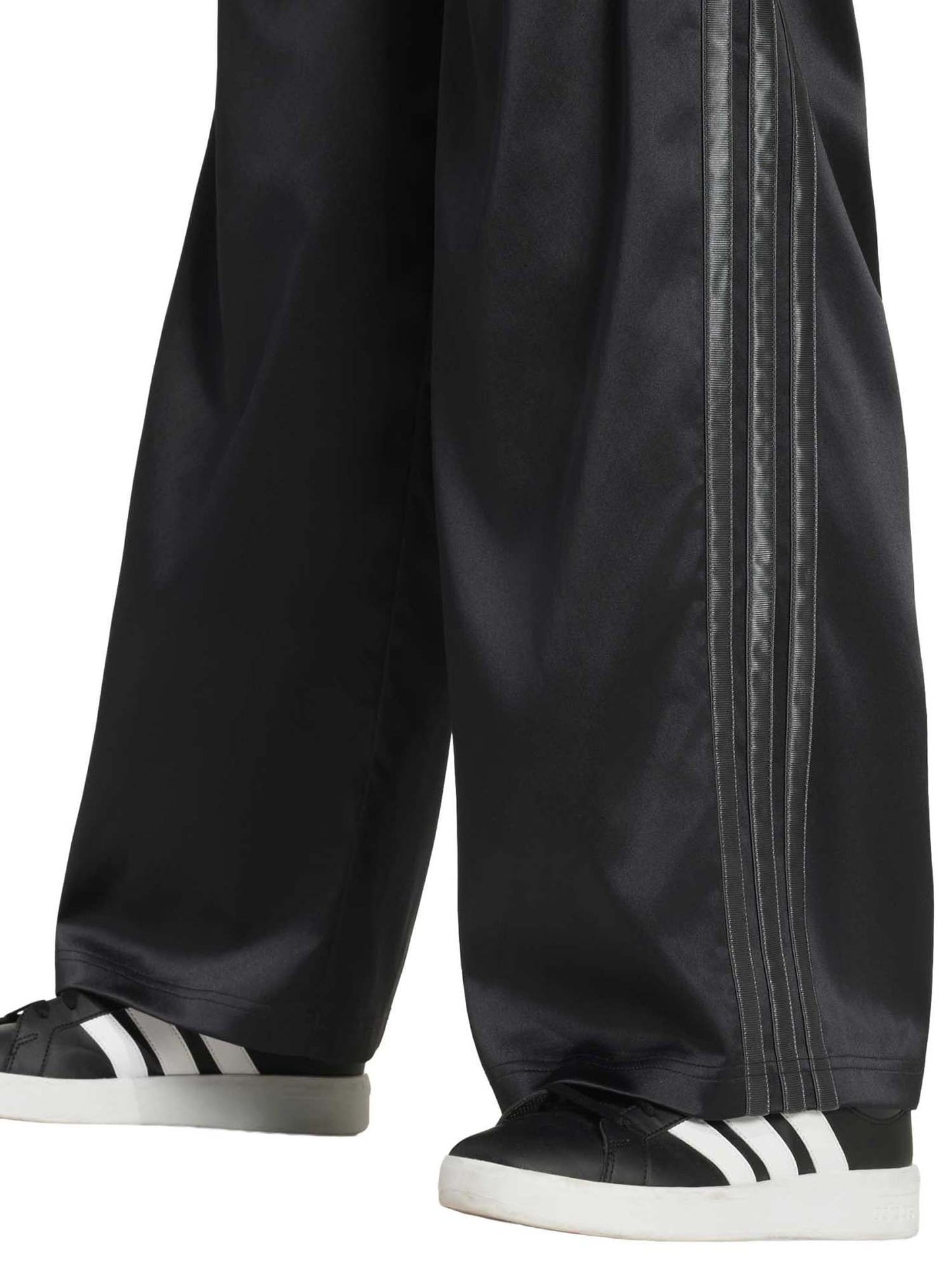 Adidas Satin Wide Leg Pant, pantalone unisex bambino nero