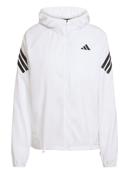 Adidas adi365 Iconic giubbino running da donna bianco con cappuccio