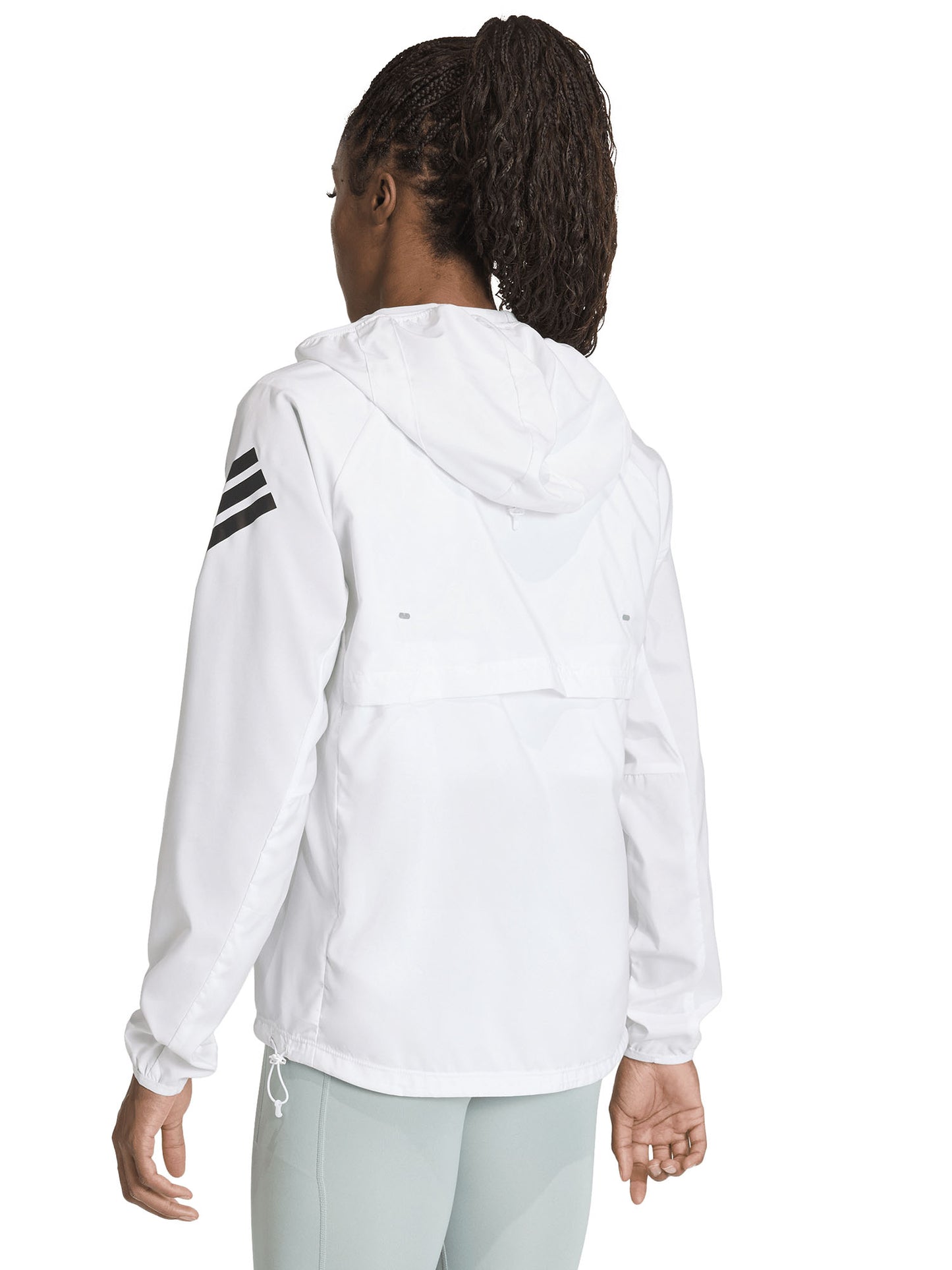 Adidas adi365 Iconic giubbino running da donna bianco con cappuccio