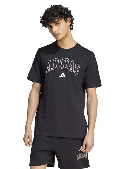 Adidas Collegiate Lineage Graphic, t-shirt maniche corte da uomo nera