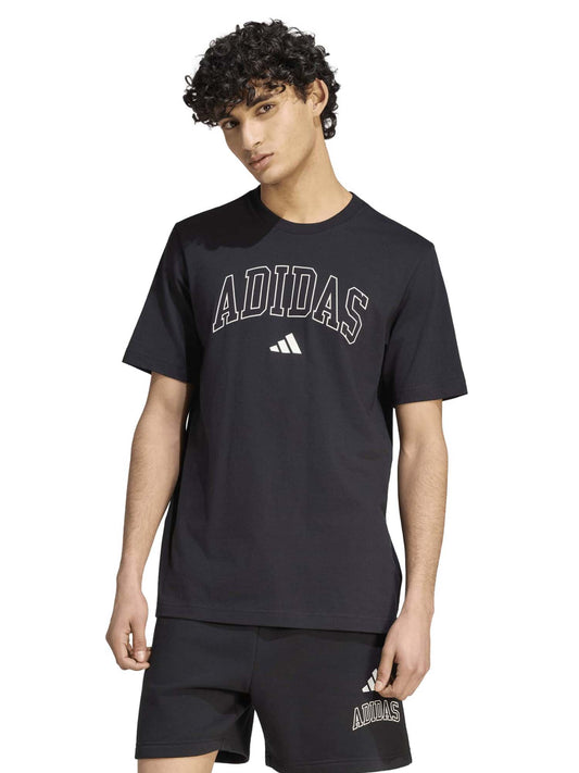 Adidas Collegiate Lineage Graphic, t-shirt maniche corte da uomo nera
