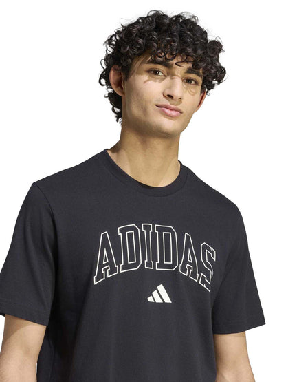 Adidas Collegiate Lineage Graphic, t-shirt maniche corte da uomo nera