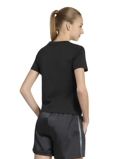 Adidas G. Tee Satin, t-shirt a maniche lunghe Unisex bambino nero