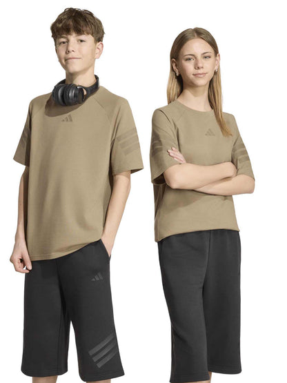 Adidas Future Icons, t-shirt a maniche lunghe Unisex bambino marrone
