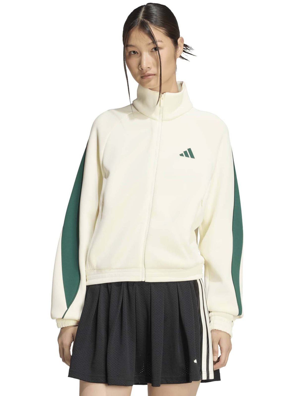 Adidas Stadium Tracktop, felpa da donna bianca