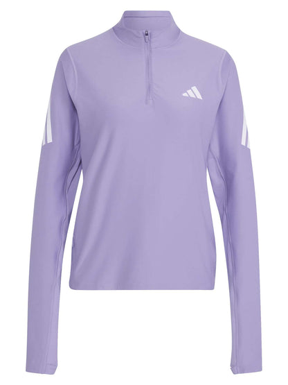 Adidas Adi365 Iconic, felpa 1/2 zip da donna viola