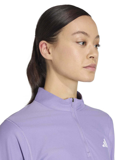 Adidas Adi365 Iconic, felpa 1/2 zip da donna viola