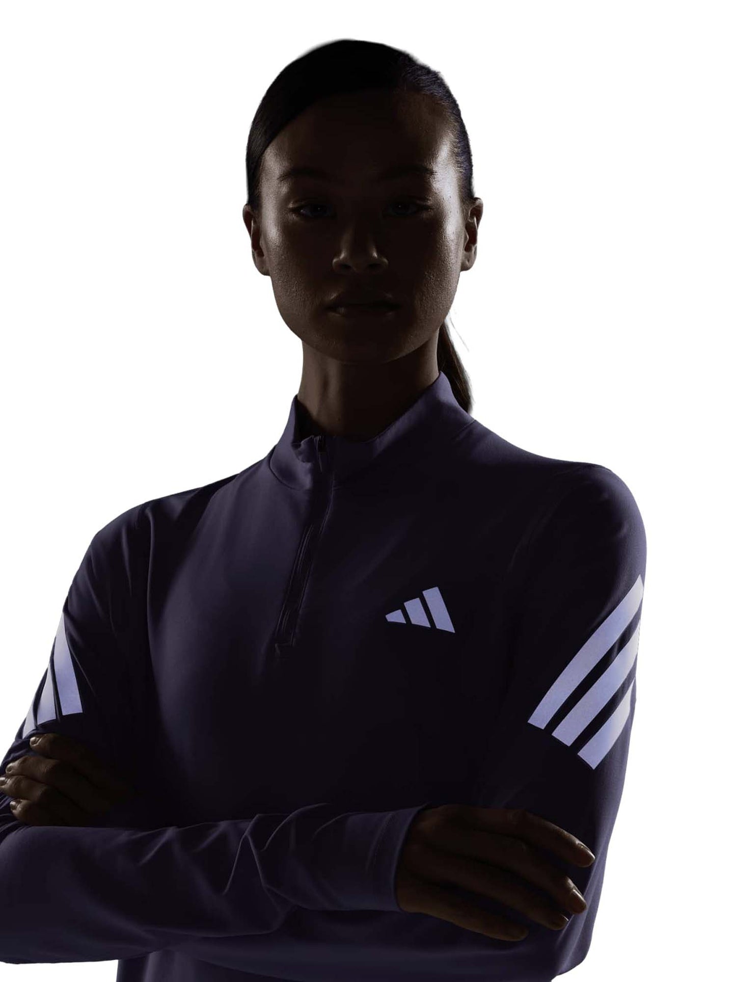 Adidas Adi365 Iconic, felpa 1/2 zip da donna viola