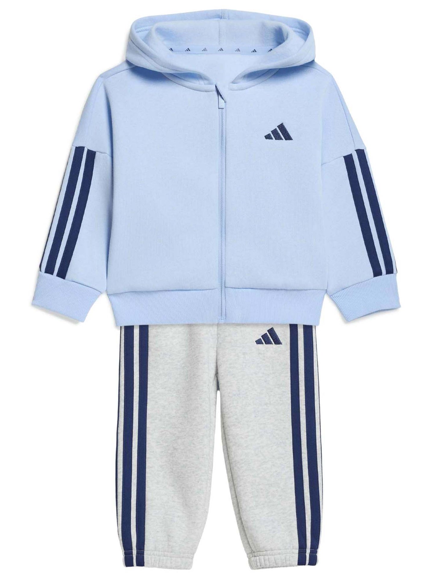 Adidas I 3S FZ FL Jog, tuta Unisex bambino azzurra