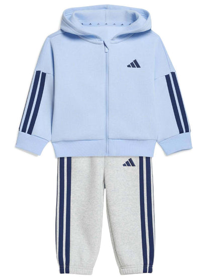 Adidas I 3S FZ FL Jog, tuta Unisex bambino azzurra